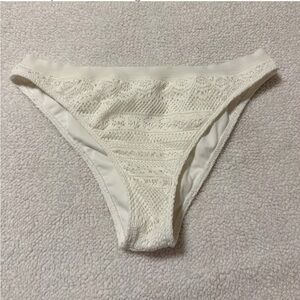 Roxy Ivory Creamy White Crochet Bikini Bottoms